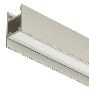 Profilis LED išorinis 2104 aliuminis L3000mm, nerūdijančio plieno spalva
