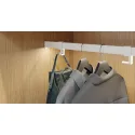 Wardrobe rail, Häfele Dresscode profile 5104 for LED strip lights 8mm