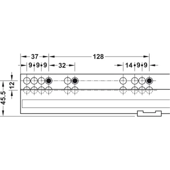 Concealed runner, Synchro, full extension, load bearing capacity up to 30kg, steel, coupling instal