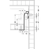 Stalčių šonai METALBOX L350 H54 balta RAL9010 H