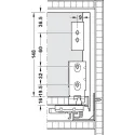 Stalčių šonai Matrix Box Slim A Synchro, H175mm, L500mm, 30kg, švelnaus uždarymo, balta