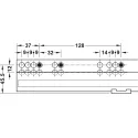 Concealed runner, Synchro, full extension, load bearing capacity up to 30kg, steel, coupling instal