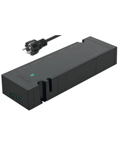 Driver Loox5, 24V, 240W, 2xsocket 2-pin, constant voltage, black, with mains lead