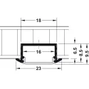 Profile for recess mounting 1190, for LED strip lights 10mm, L2500mm, Loox