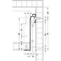Drawer side runner system, single-walled, Häfele Matrix Box Single A25, single extension, height 86mm
