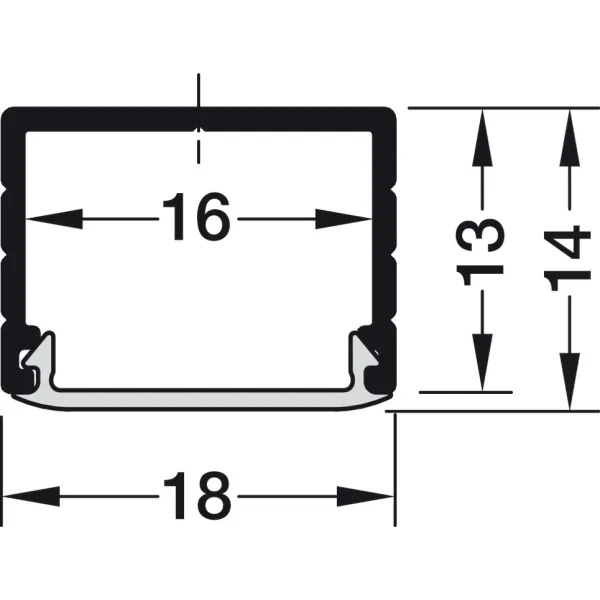 Profile for under mounting, Häfele Loox Profile 2191