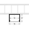 Profilis LED juostai išorinis PI3 L2500mm, su uždengimu