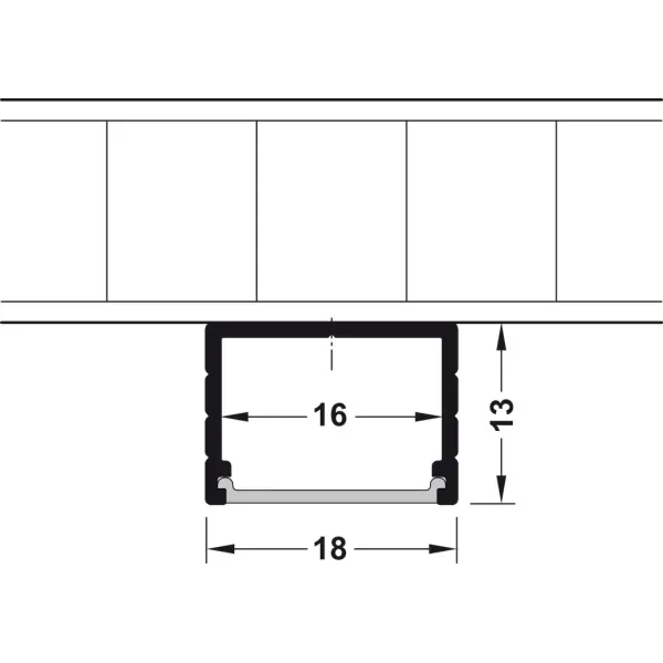 Profilis LED juostai išorinis PI3 L2500mm, su uždengimu