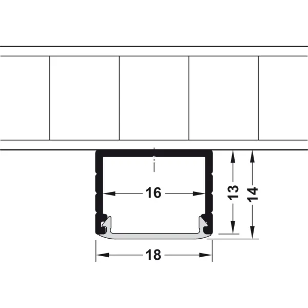 Profilis LED juostai išorinis PI3 L2500mm, su uždengimu