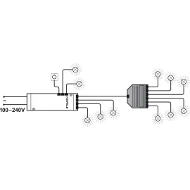 Plėtiklis LED šviestuvams 12V 6 jung. 2.5A H