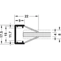 Glass edge profile, Häfele Loox Profile 5108 for LED strip lights 10mm