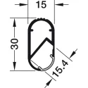 Profilis-kabykla LED L2500mm, aliuminis