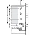 Drawer set Matrix Box Slim A Synchro, H128mm L550mm 30kg soft-close anthracite