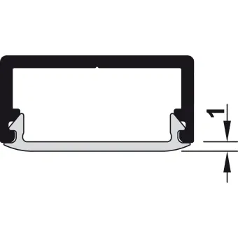 Šviesos filtras LED profiliui plastikinis L2500mm, balta