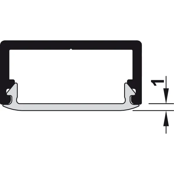 Šviesos filtras LED profiliui plastikinis L2500mm, balta