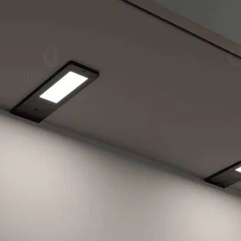 LED luminaire for under cabinet VEGA 24V/5W black warm white 3000K