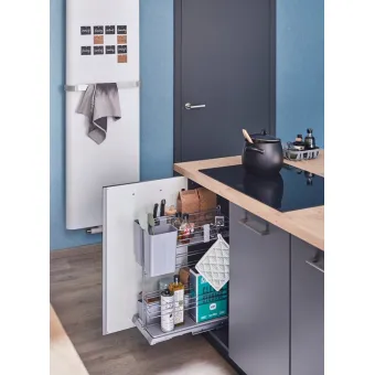 Krepšys Cooking Agent P300mm, pilno ištraukimo SF pilka