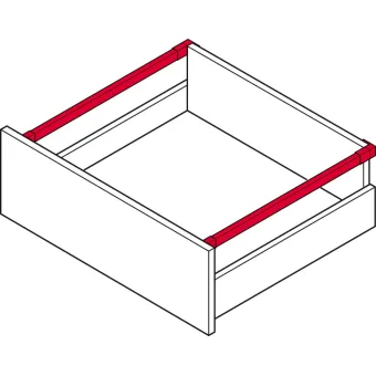 Kvadratinių kartelių komplektas Matrix Box Slim A, L300mm, antracitas