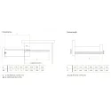 Drawer sides METALBOX L550mm H53mm white RAL9010