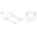 Drawer sides METALBOX L550mm H53mm white RAL9010