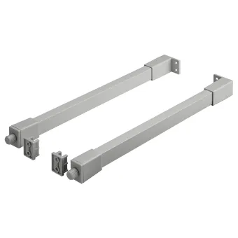 Side railing, rectangular Matrix Box Slim A, L400mm grey