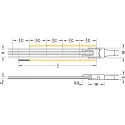 COB LED strip light LED3104 Loox5, 24V, 8mm, monochrome, 9.6W/m, warm white 3000K, 5m