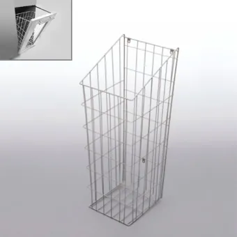 Laundry basket, for installation behind fronts, W300mm, white