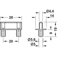 Kreipiančioji didelėms d. Slido F-Line21 20C / 11 12A HAFELE