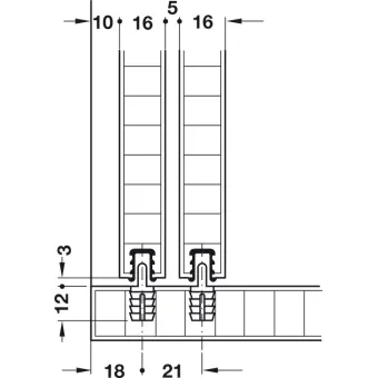 Kreipiančioji didelėms durims Slido F-Line21 20C / 11 12A