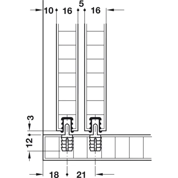Kreipiančioji didelėms durims Slido F-Line21 20C / 11 12A