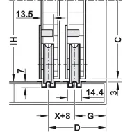 SDS Slido F-Line15 55A med.2d. regul. H