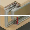 SDS Slido F-Line21 20F aliuminio profilio 2 durims