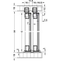 Sliding door fitting, Häfele Slido F-Line21 20F, set