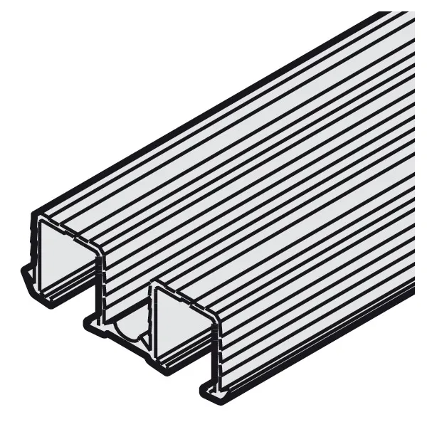 Profilis viršutinis dvigubas įfrezuojamas Slido F-Line21 L2500mm, aliuminis