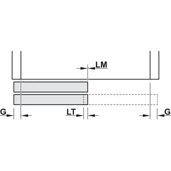 Sliding door fitting, Häfele Slido F-Line31 40A, set
