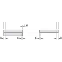 Sliding door fitting, Häfele Slido F-Line31 60A, set