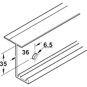 Sliding door fitting, Slido F-Line42 50A up to 4 doors, set