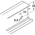 SDS Slido F-Line42 50A medinėms 2 durims su švelniu stabdymu 2 kryptimis