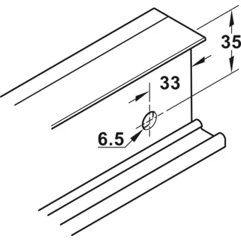SDS Slido F-Line42 50A medinėms 2 durims su švelniu stabdymu 2 kryptimis