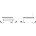 SDS Slido F-Line42 50A medinėms 2 durims su švelniu stabdymu 2 kryptimis