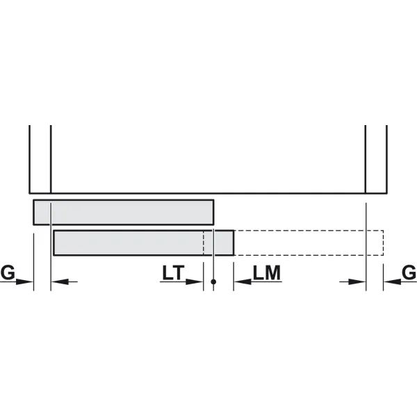 Sliding door fitting, Slido F-Line42 50A up to 4 doors, set