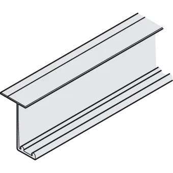 Profilis viršutinis dvigubas Slido F-Line42 L2500mm, aliuminis