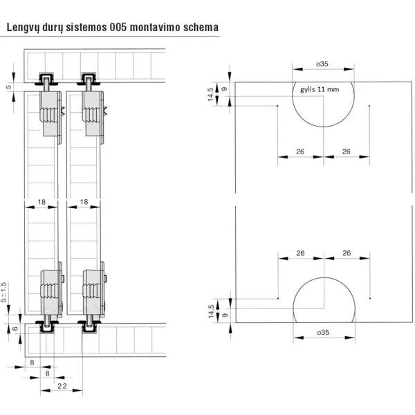 Profile L2500mm gray