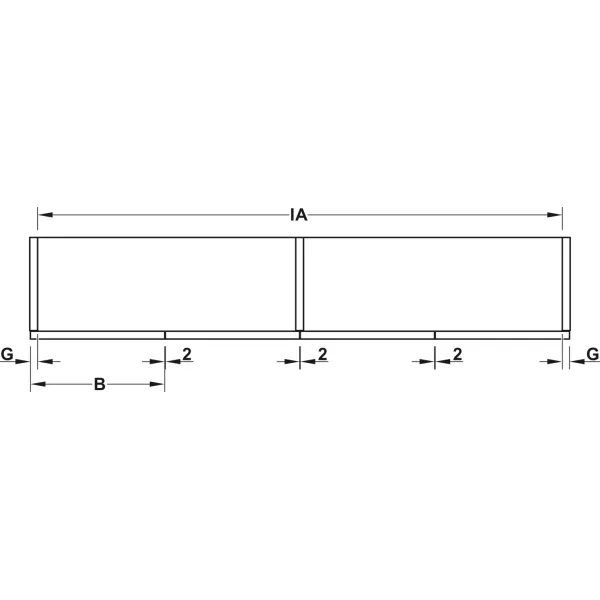 Sliding door fitting, Häfele Slido F-Fold61 25A, set