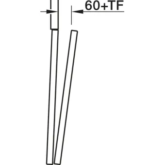 SDS Slido F-Fold61 50A medinėms 2 durims su standartiniais lankstais, dešinė