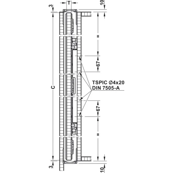 SDS Slido F-Park72 30A medinėms 1 durims H1200-1400mm, P560mm,