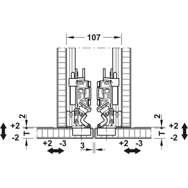 SDS Slido F-Park72 30A medinėms 1 durims H1200-1400mm, P560mm,