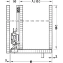 SDS Slido F-Park72 30A medinėms 1 durims H1200-1400mm, P560mm,