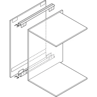 Sliding door fitting, Slido F-Park72 50A, Infront/Vorfront