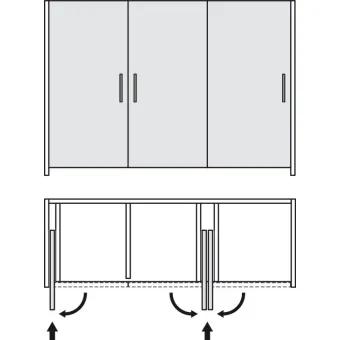 Sliding door fitting, Slido F-Park72 50A, Infront/Vorfront